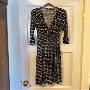 Ralph Lauren Geometric Faux Wrap Dress